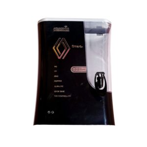 AQUAGENIUS - Smart + RO Water Purifier - RO + UV + Zinc Copper Alkaline + TDS Controller | 15 LPH Output | 10L Storage - Black