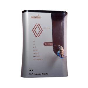 AQUAGENIUS - Smart + RO Water Purifier - RO + UV + Zinc Copper Alkaline + TDS Controller | 15 LPH Output | 10L Storage - Grey