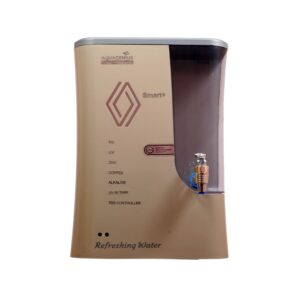 AQUAGENIUS - Smart + RO Water Purifier - RO + UV + Zinc Copper Alkaline + TDS Controller | 15 LPH Output | 10L Storage - Glod