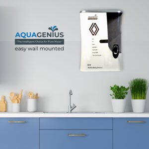 AQUAGENIUS - Smart + RO Water Purifier - RO + UV + Zinc Copper Alkaline + TDS Controller | 15 LPH Output | 10L Storage - White - Image 3