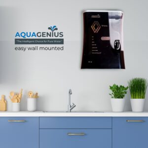 AQUAGENIUS - Smart + RO Water Purifier - RO + UV + Zinc Copper Alkaline + TDS Controller | 15 LPH Output | 10L Storage - Black - Image 2