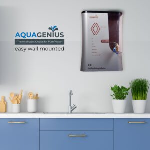 AQUAGENIUS - Smart + RO Water Purifier - RO + UV + Zinc Copper Alkaline + TDS Controller | 15 LPH Output | 10L Storage - Grey - Image 2