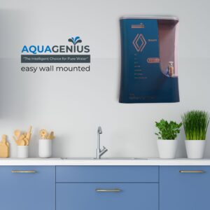 AQUAGENIUS - Smart + RO Water Purifier - RO + UV + Zinc Copper Alkaline + TDS Controller | 15 LPH Output | 10L Storage - Green - Image 2