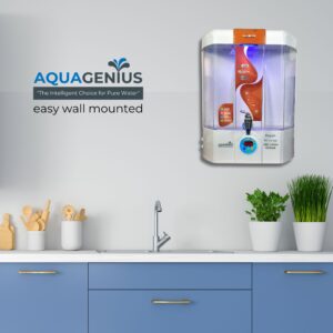 AQUAGENIUS - Royal+ RO Water Purifier - RO + UV + Zinc Copper Alkaline + TDS Controller | 15 LPH Output | 10L Storage - Copper & White - Image 2