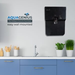AQUAGENIUS - Vigo + RO Water Purifier - RO + UV + Zinc Copper Alkaline + TDS Controllerler | 15 LPH Output | 10L Storage - Black - Image 2