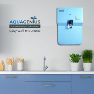 AQUAGENIUS - Vigo + RO Water Purifier - RO + UV + Zinc Copper Alkaline + TDS Controllerler | 15 LPH Output | 10L Storage - Blue - Image 2