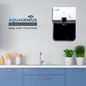 AQUAGENIUS - Vigo + RO Water Purifier - RO + UV + Zinc Copper Alkaline + TDS Controllerler | 15 LPH Output | 10L Storage - White & Black - Image 2