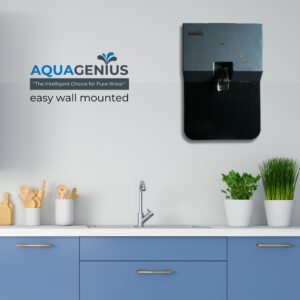 AQUAGENIUS - Vigo + RO Water Purifier - RO + UV + Zinc Copper Alkaline + TDS Controllerler | 15 LPH Output | 10L Storage - Grey & Black - Image 2