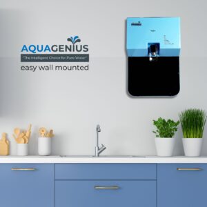 AQUAGENIUS - Vigo + RO Water Purifier - RO + UV + Zinc Copper Alkaline + TDS Controllerler | 15 LPH Output | 10L Storage - Blue & Black - Image 2