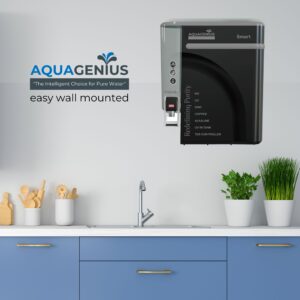 AQUAGENIUS - Smart RO Water Purifier - RO + UV + Zinc Copper Alkaline + TDS Controller | 15 LPH Output | 10L Storage - Black - Image 2