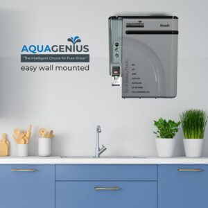 AQUAGENIUS - Smart RO Water Purifier - RO + UV + Zinc Copper Alkaline + TDS Controller | 15 LPH Output | 10L Storage - Grey - Image 2