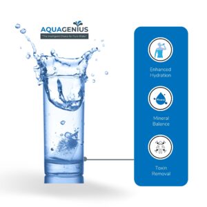 AQUAGENIUS - Royal+ RO Water Purifier - RO + UV + Zinc Copper Alkaline + TDS Controller | 15 LPH Output | 10L Storage - Blue & White - Image 5