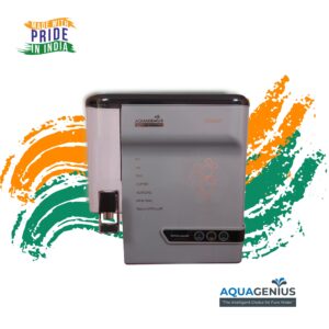 AQUAGENIUS - Smart LED RO Water Purifier - RO + UV + Zinc Copper Alkaline + TDS Controller | 15 LPH Output | 10L Storage - Grey - Image 6