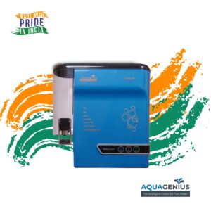 AQUAGENIUS - Smart LED RO Water Purifier - RO + UV + Zinc Copper Alkaline + TDS Controller | 15 LPH Output | 10L Storage - Blue - Image 6
