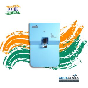 AQUAGENIUS - Vigo + RO Water Purifier - RO + UV + Zinc Copper Alkaline + TDS Controllerler | 15 LPH Output | 10L Storage - Blue - Image 6