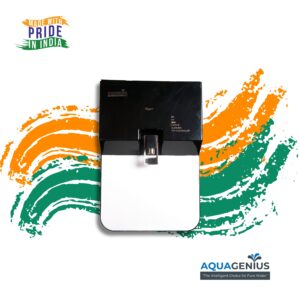 AQUAGENIUS - Vigo + RO Water Purifier - RO + UV + Zinc Copper Alkaline + TDS Controllerler | 15 LPH Output | 10L Storage - Black & White - Image 6