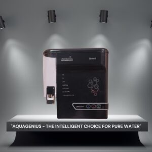 AQUAGENIUS - Smart LED RO Water Purifier - RO + UV + Zinc Copper Alkaline + TDS Controller | 15 LPH Output | 10L Storage - Black - Image 8